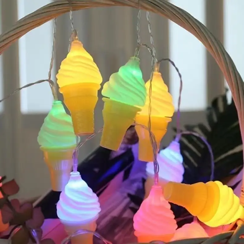 New LED Ice Cream Light Market Restaurant Decoration Colored Lights