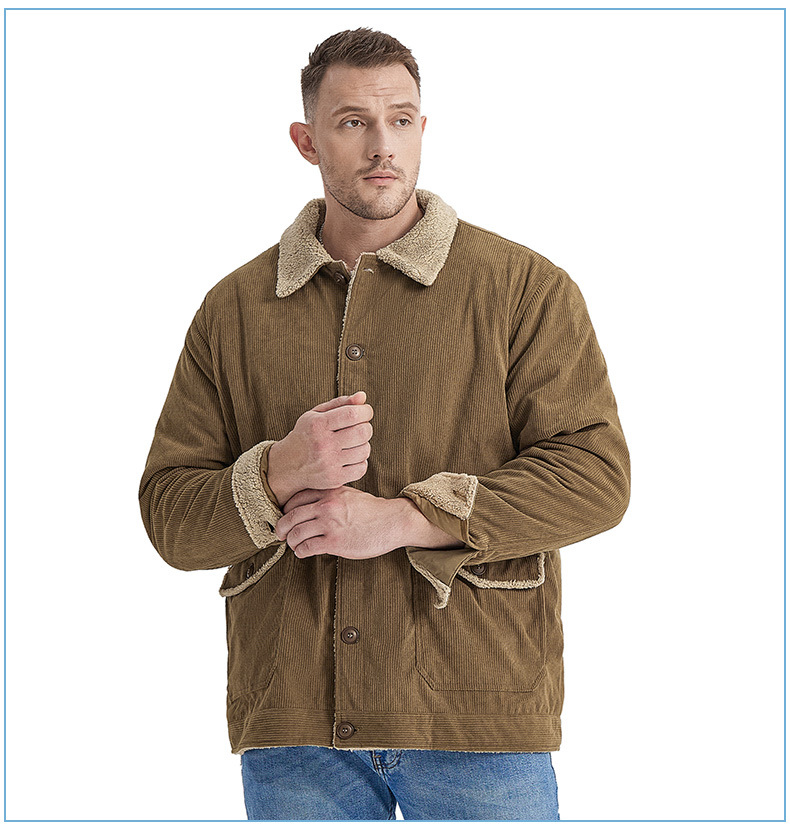 Title 24, Herren Cashmere Jacke Verdickt Groß Loose Casua...