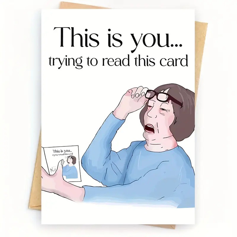 Funny Birthday Card With Envelope Gag-themed Greeting Card For A Hilarious Gift