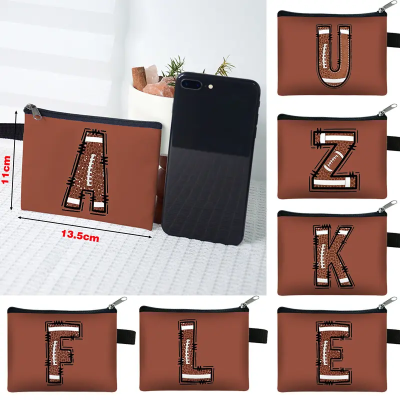 Creative Baseball Themed Letter Coin Purse