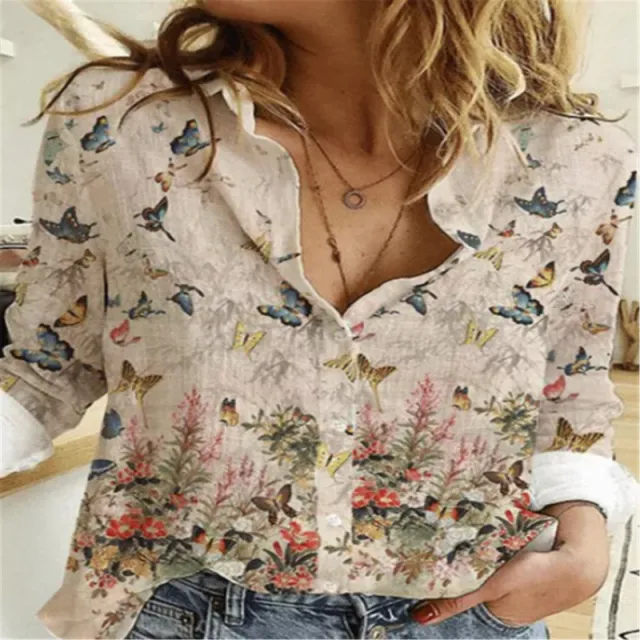 Women's Long Sleeve Lapel Geometric Print Fashion Casual Cardigan Sf5736 L - Shop at LoveMi