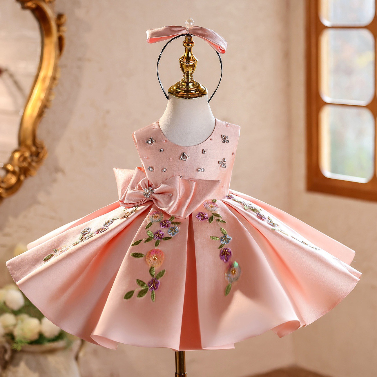 Children's Piano Performance Gown Birthday Host Tutu Dress
