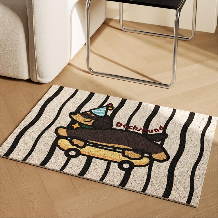 Cartoon Entrance Door Mat Household Wire Ring Non-slip Mat