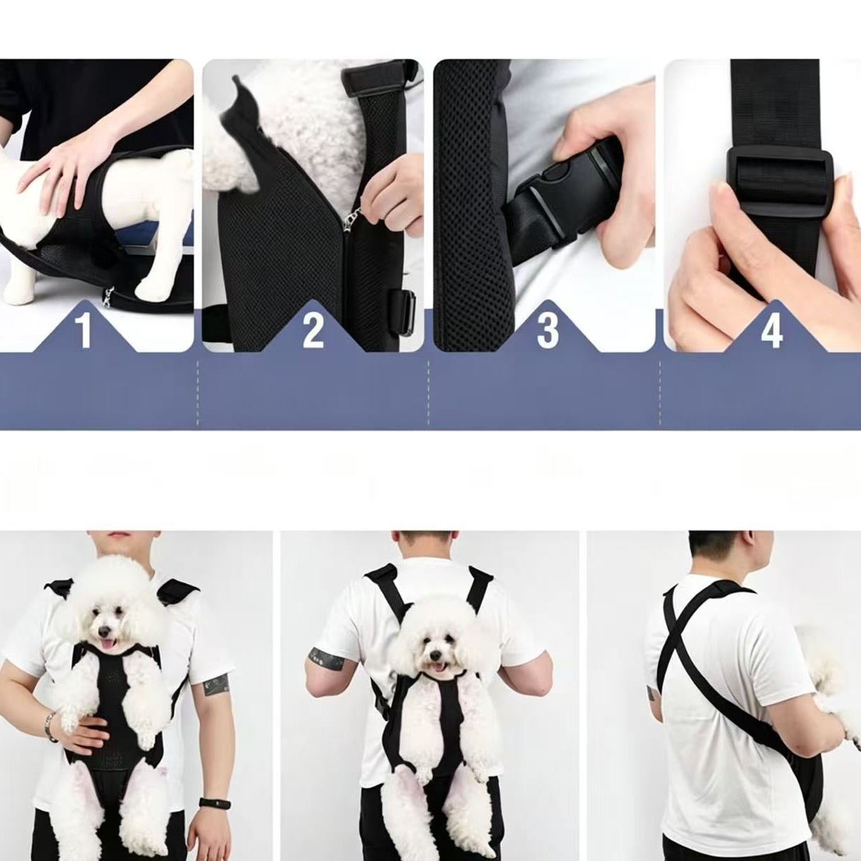 Outdoor Pet Carrier Breathable Chest-mounted — image 1