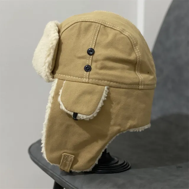 Women's Autumn And Winter All matching Lambswool Thickened Warm Hat Khaki - Shop at LoveMi