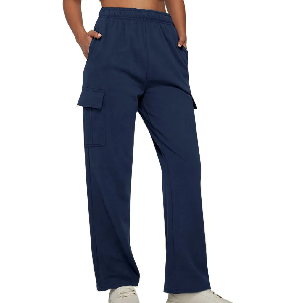 Autumn And Winter Workwear For Women's American Casual Sports Pants - Navy