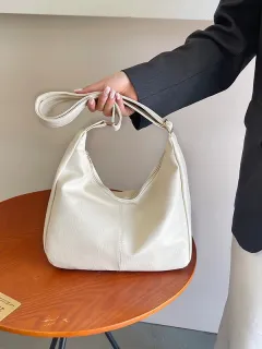 Retro Fashion Large Capacity Women's Crossbody Shoulder Bag - White - View 1