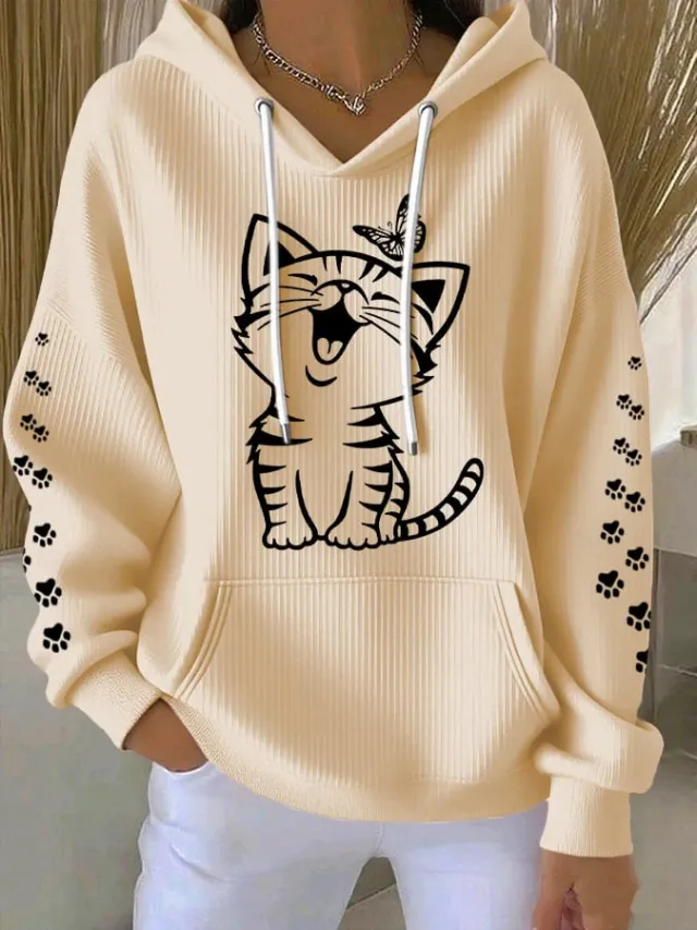 Women's 3D Printed Casual Waffle Hoodie Bdl2411180639 - Shop at LoveMi