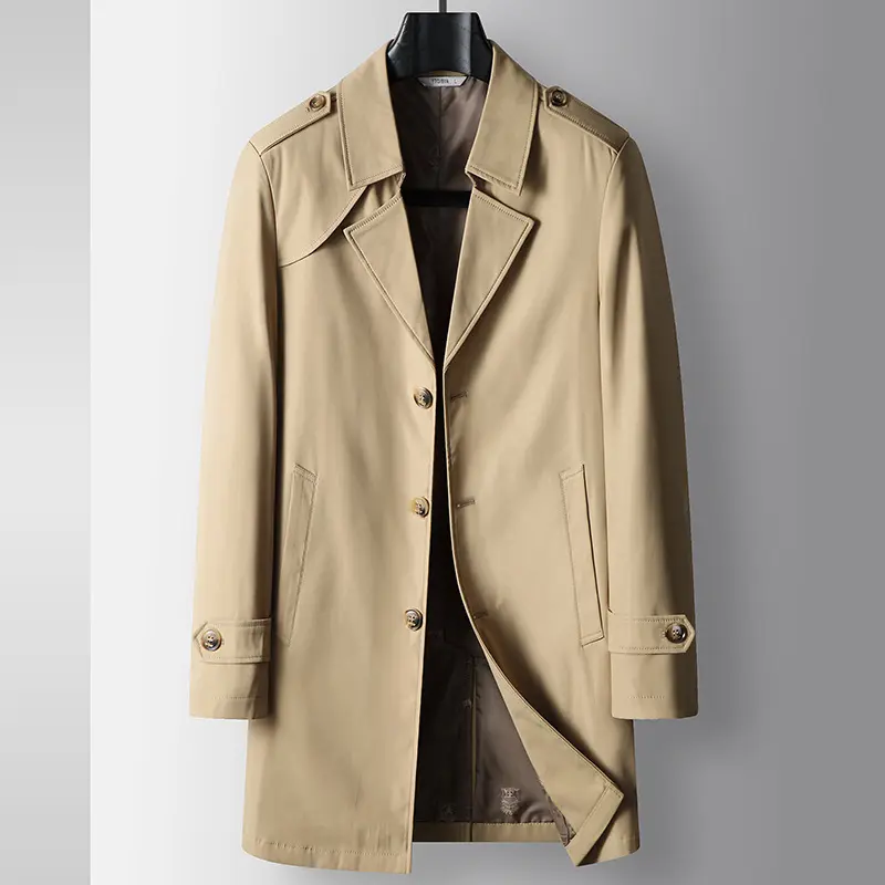Mid-length Lapel Single Breasted Medium Youth Young