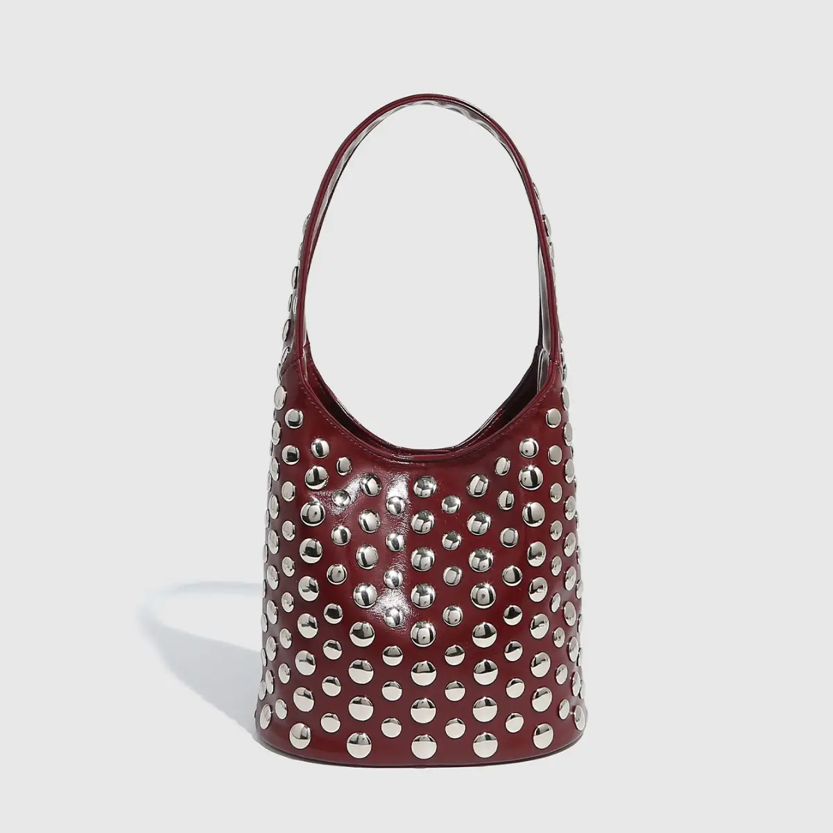 Premium Tortoiseshell Rivet Handbag Bucket