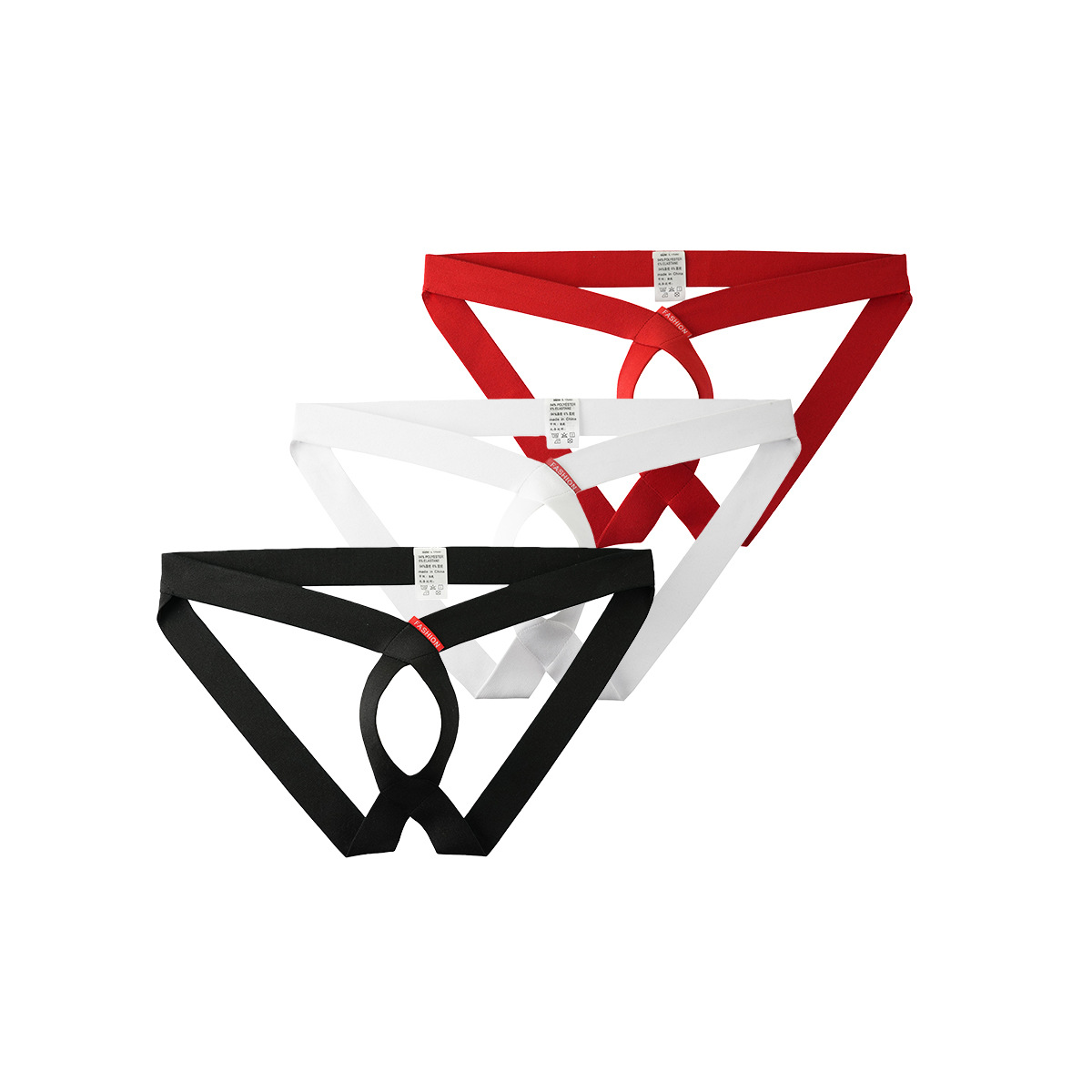 Mens Sexy Hollowed-out Personalized Briefs Stylish No-pull T-back Thongs For A Bold Modern Look