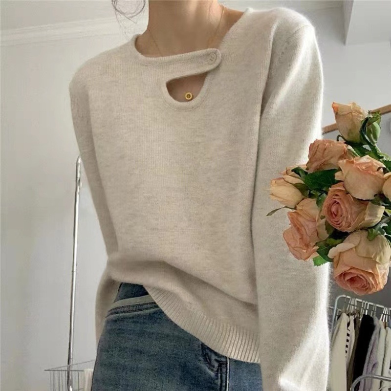French Knitwear Thick Sweater Korean Retro Gentle Style