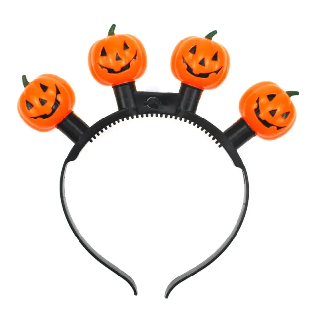Halloween Candy Corn Ghost Festival Luminous Headband Pumpkin Headband - Shop at LoveMi