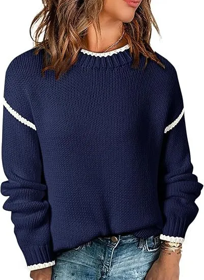 European And American Autumn And Winter Women's Long Sleeve Blue - Shop at LoveMi