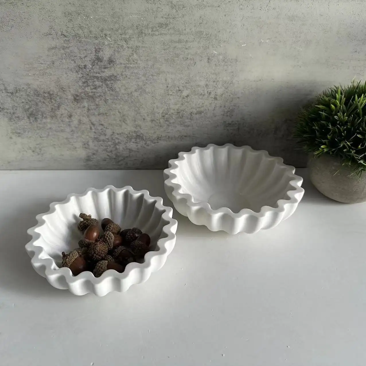 Irregular Round Candle Cup Storage Bowl Silicone Mold