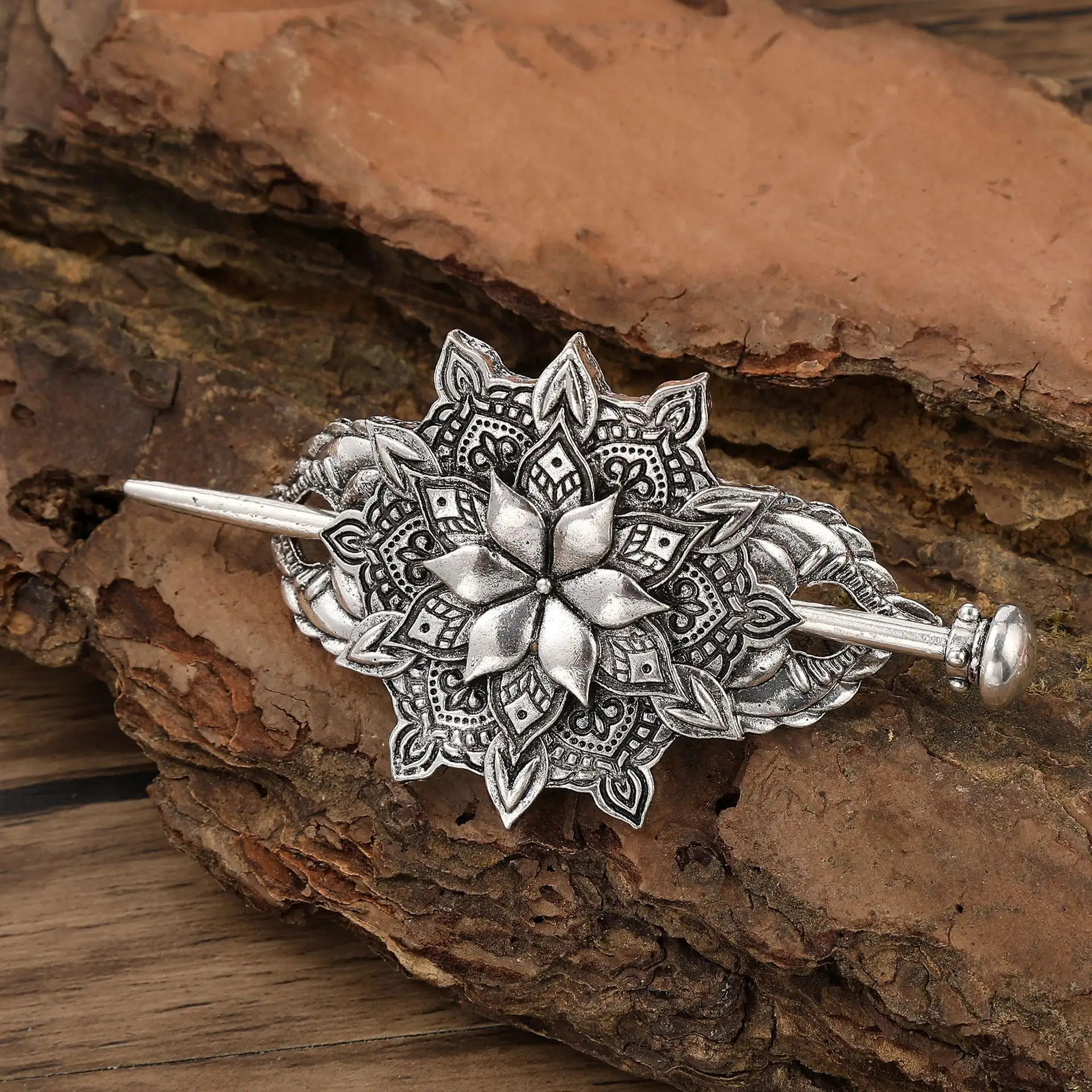 Retro-style Floral Hair Clip And Hairpin Party
