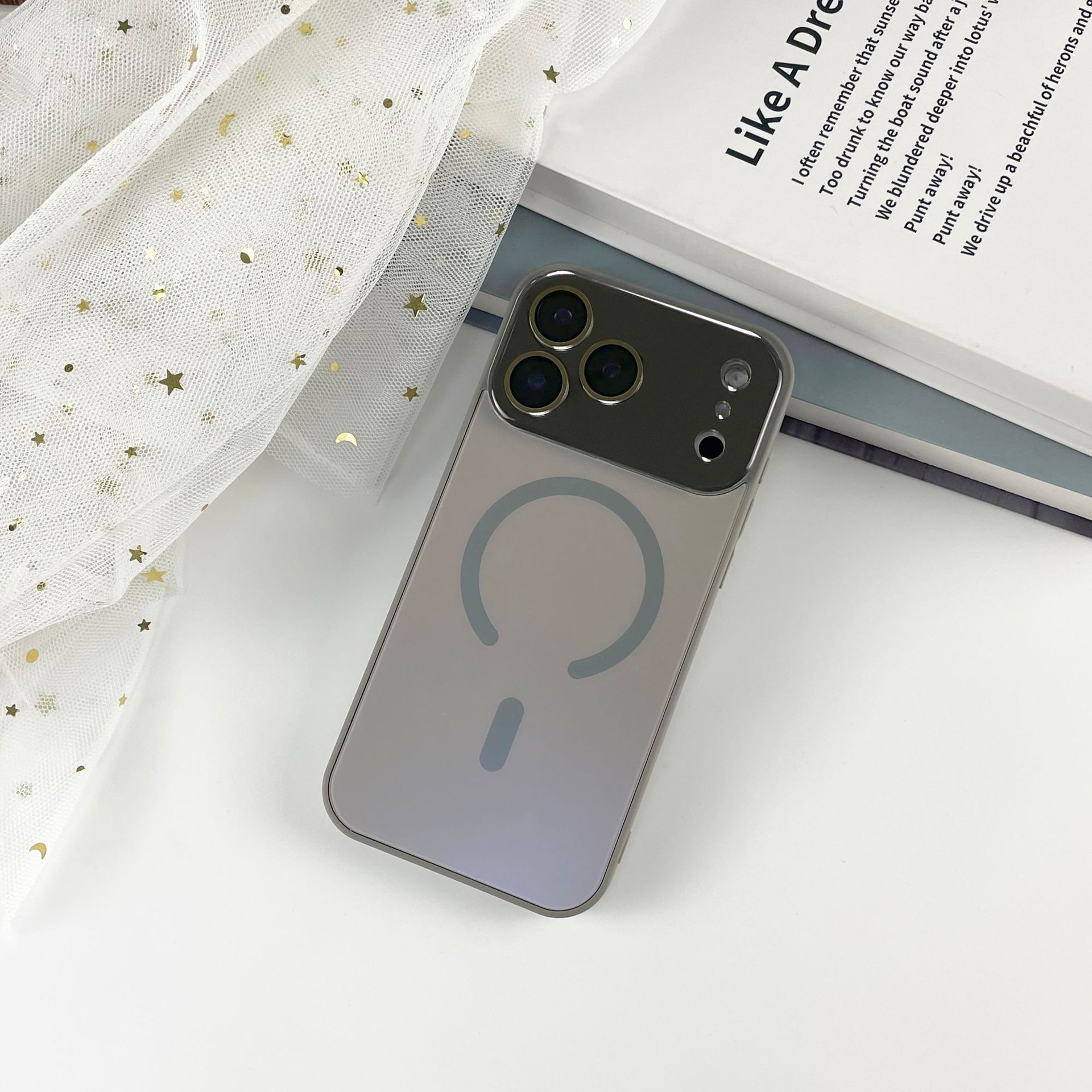 Frosted Large Window Magnetic Phone Case