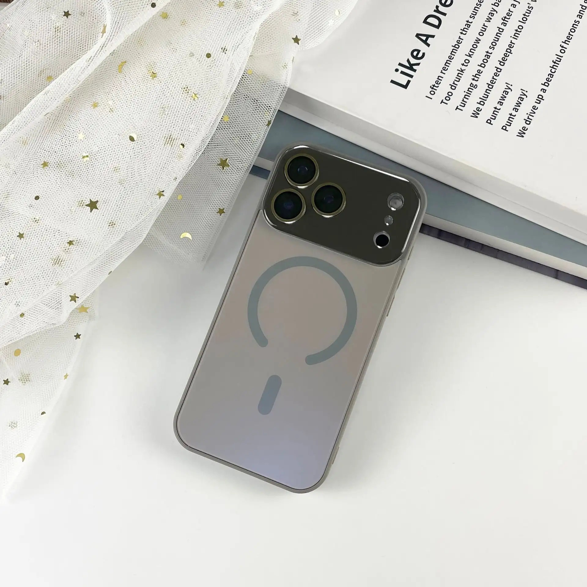 Frosted Large Window Magnetic Phone Case
