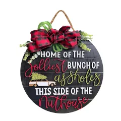 Front Door Sign Christmas Decorations Garland Party Supplies Crafts Door Listing - A Black Style - View 1