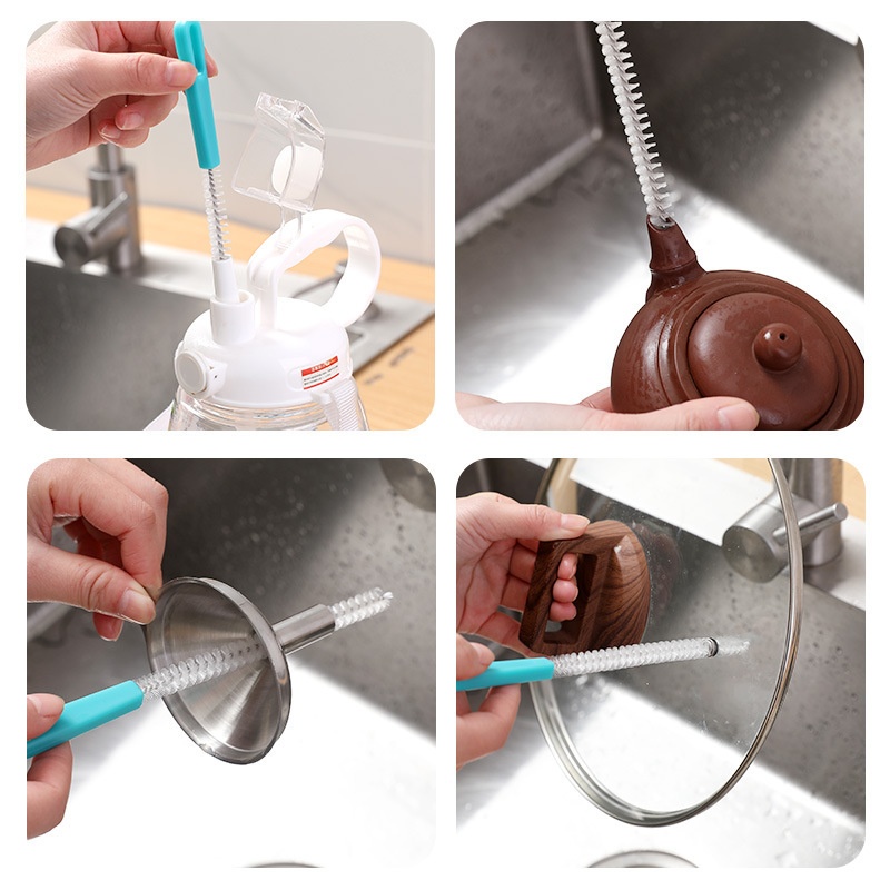 Lotus Root Hole Brush Cleaning Bottle Water Cup Straw