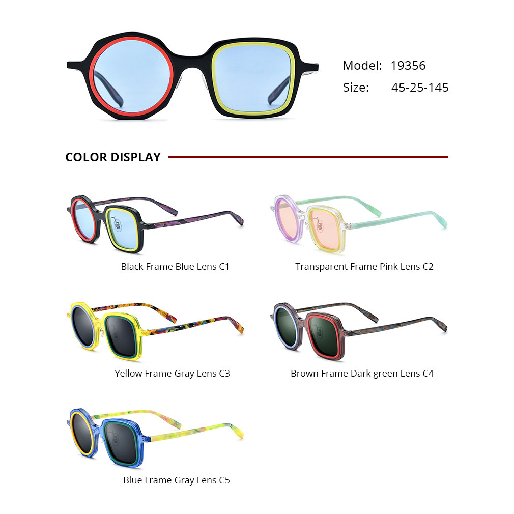 Casual Fashion Women's Board Irregular Sunglasses - Image 6