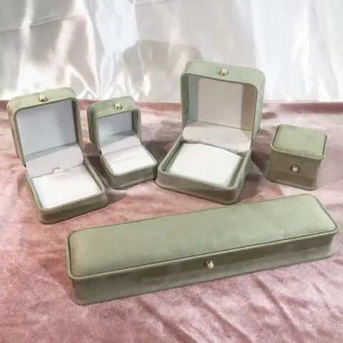 Fashion Flannel Waist-tight Jewelry Box Pearl Buckle