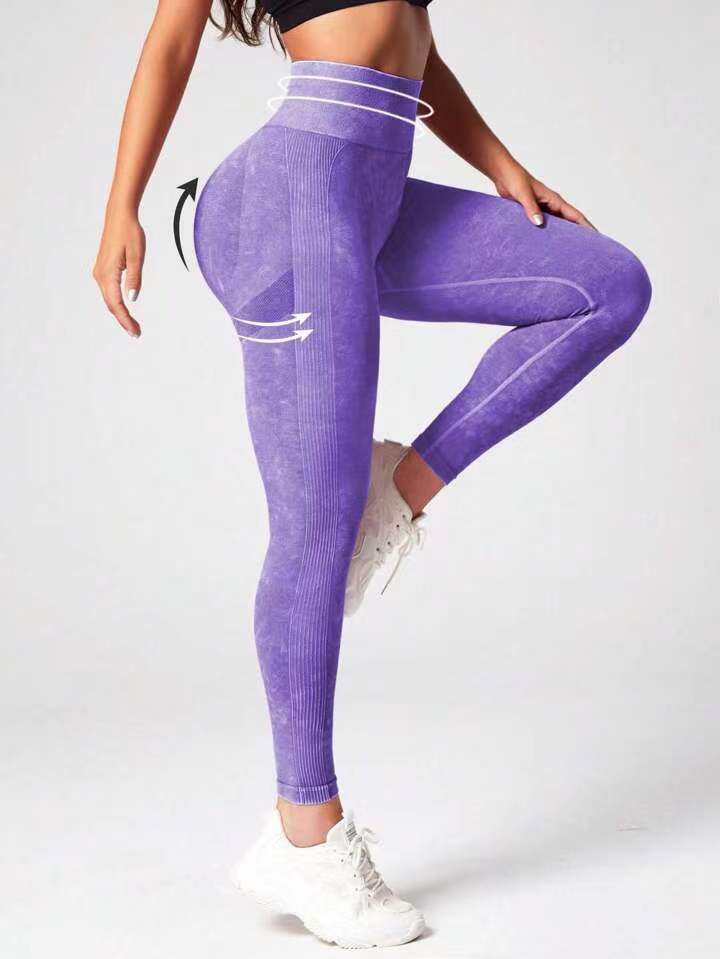 Title 19, Pantalon de yoga taille haute sans couture, eff...