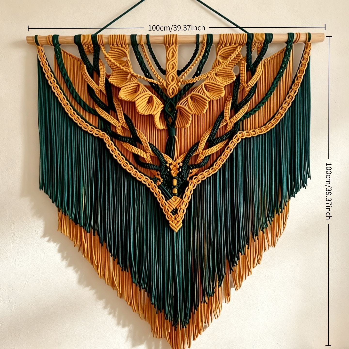 Hand-Woven Cotton Rope Wall Hanging, picture 4 of 4