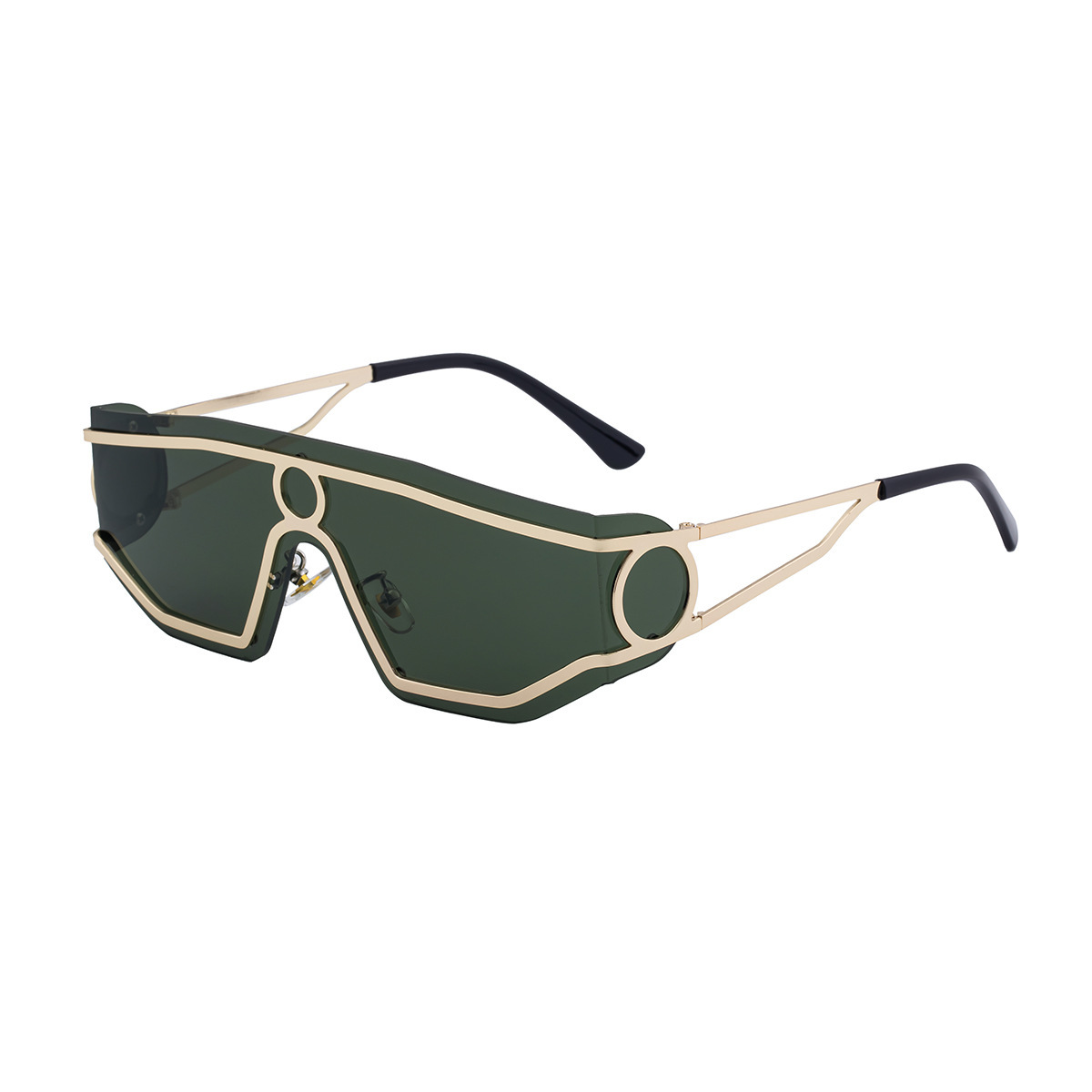 One Piece Mirror Sunglasses For Men Personalized Punk Style Sun Protection