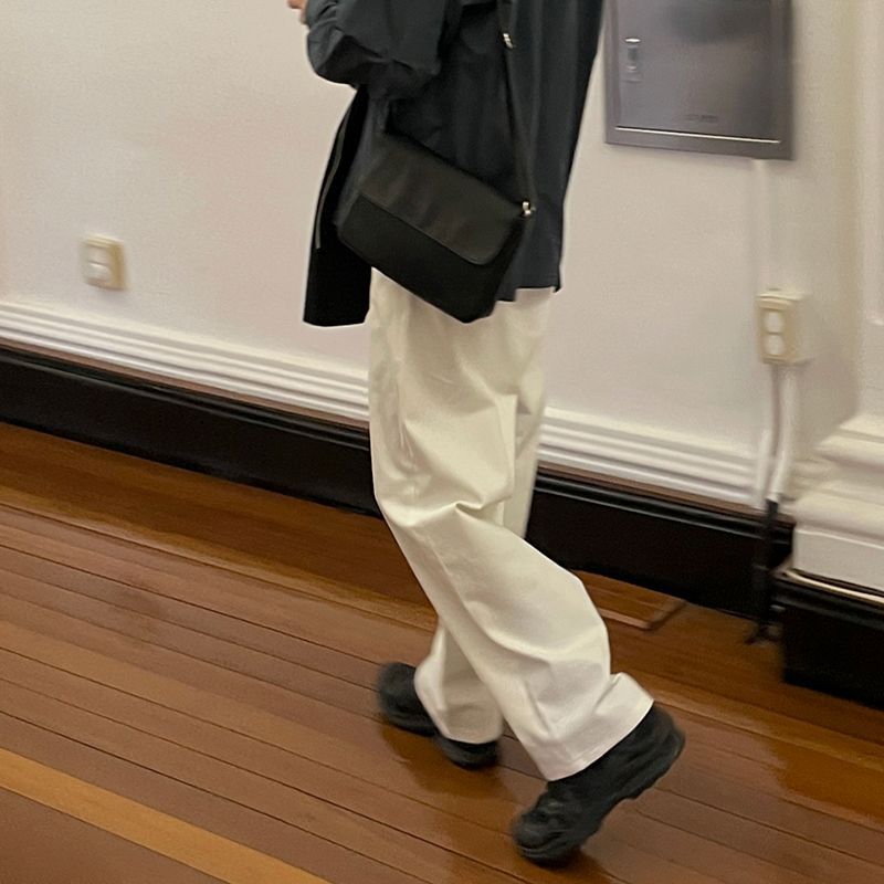 Men's Loose Retro Solid Color Casual Pants