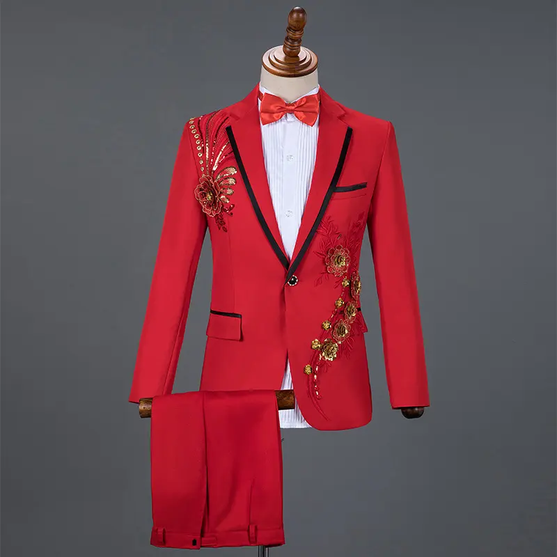 Performance Sequined Suit Men's Dress