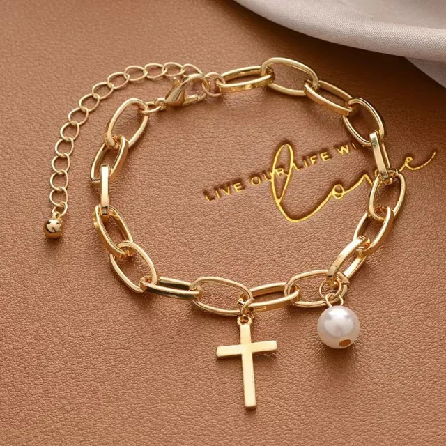 Hip Hop Style Women's Simple Niche Bracelet Creative Ornament Cross Style - Shop at LoveMi