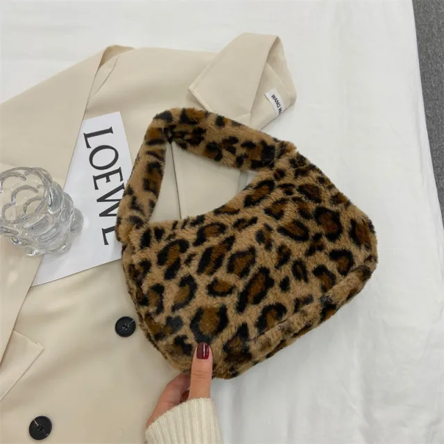 Handbag Fashion Shoulder Bag Casual Retro Plush Underarm Bag Yellow - Shop at LoveMi
