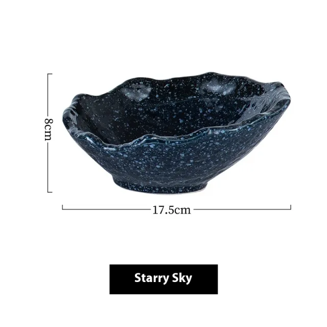 Creative Irregular Ceramic Bowl Fruit Salad Bowl Starry Sky - Shop at LoveMi