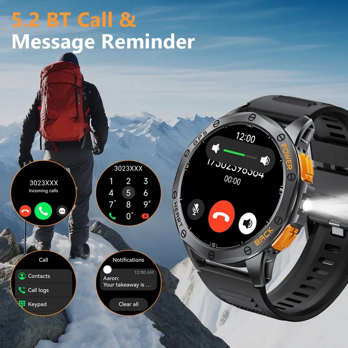 Outdoor MD53 Smart Watch GPS Waterproof Sports