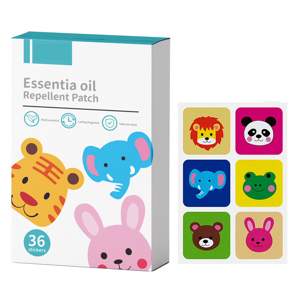 36 Patches Baby Plant Essential Oil Patches Non-woven Fabric Scented Mosquito-repellent Patches