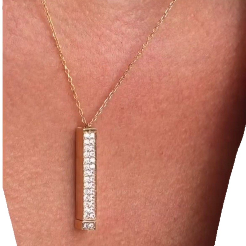 Double-layer Diamond-studded Adjustable Necklace