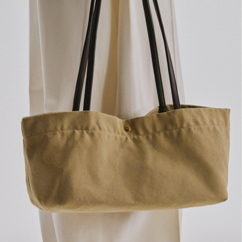 Canvas and Leather Patchwork Tote Bag - Large Capacity Shoulder Handbag for Women Daily Commute Work Travel