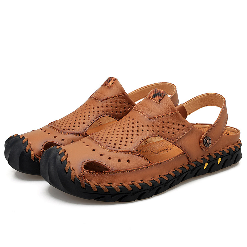 Plus-size Men's Outdoor Casual Hand-sewn Sole Beach Shoes