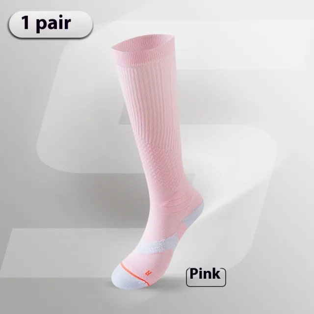 Pressure Calf Breathable Towel Bottom Skipping Rope Athletic Socks Pink - Shop at LoveMi