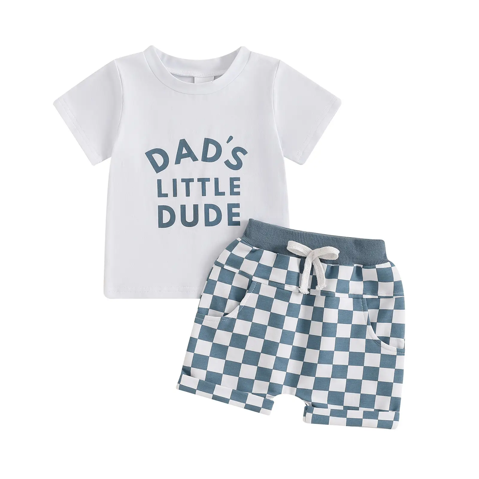 Letter Print Short-sleeve Suit