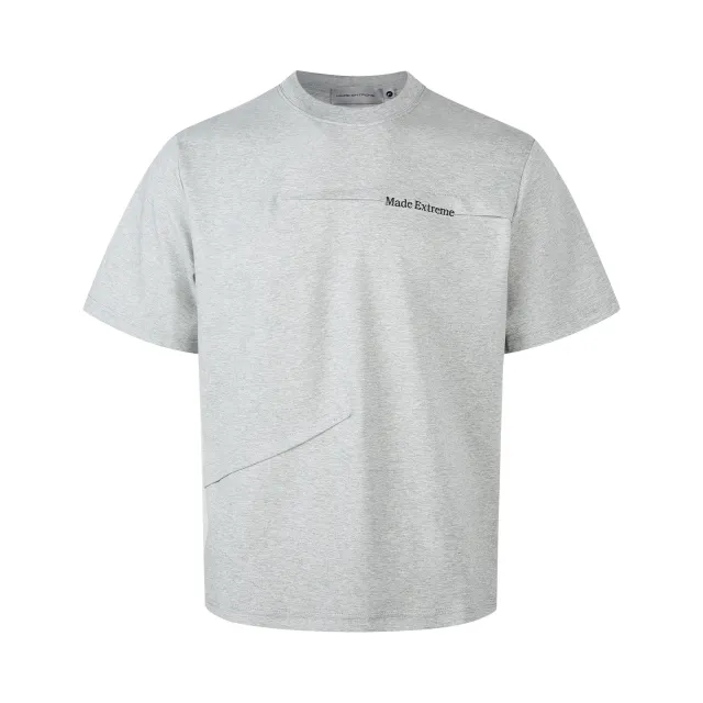 American Summer High Street Round Neck Cut Fashion Loose Casual Comfortable T shirt Gray - Shop at LoveMi