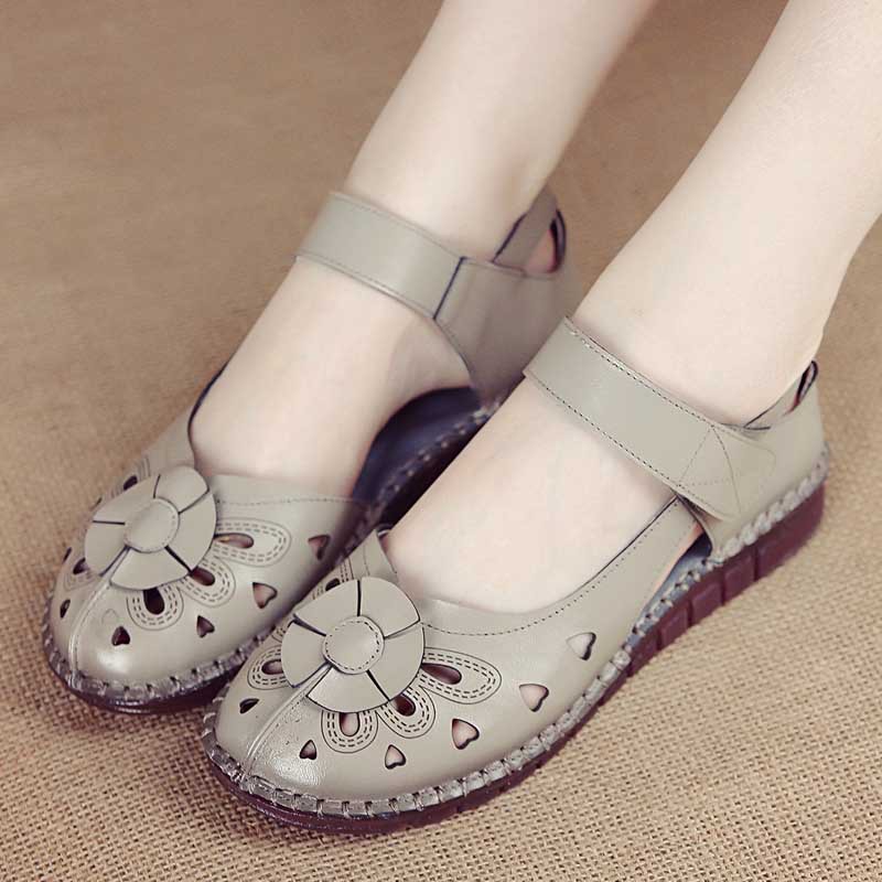 Ethnic-style Casual Genuine Leather Womens Sandals