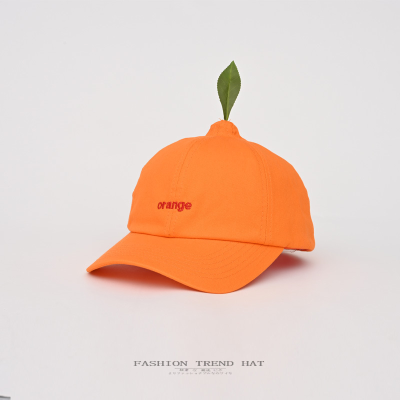 Cute Funny Tangerine Baseball Cap Female Spring And Summer Travel Photo