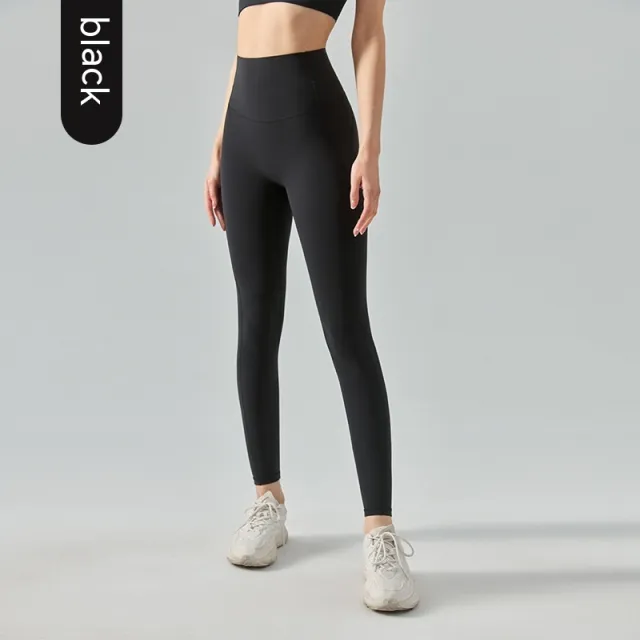 Women's Fashion Elegant Bodycon High Waist Belly Contracting Yoga Pants Black - Shop at LoveMi
