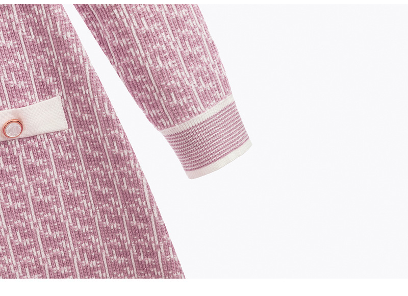 Jacquard A-Line Knitted Dress, picture 7 of 9