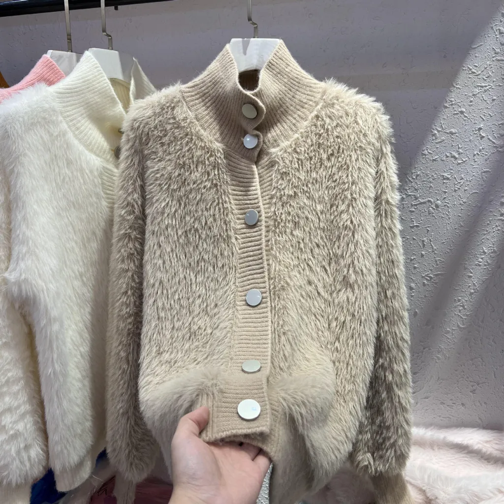 Women's Fashion Casual All-match Cardigan - Khaki
