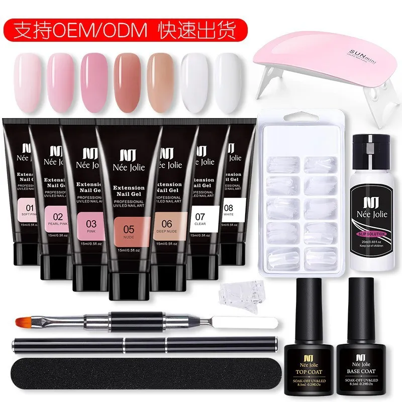 Popular 15ml Crystal Extended Glue Free Paper Cups Quick-drying Long-lasting Extended Glue Set Manicure Extended Glue - Full Set Of Extended Glue Sets