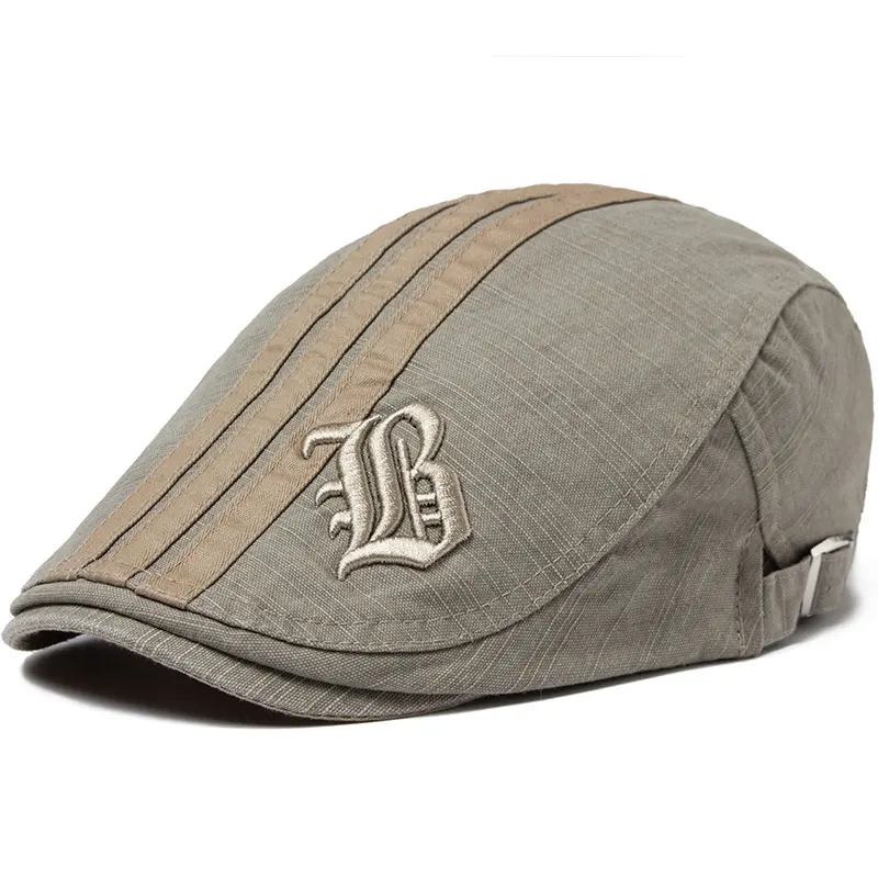 Men's Letter Beret Breathable Sun Hat