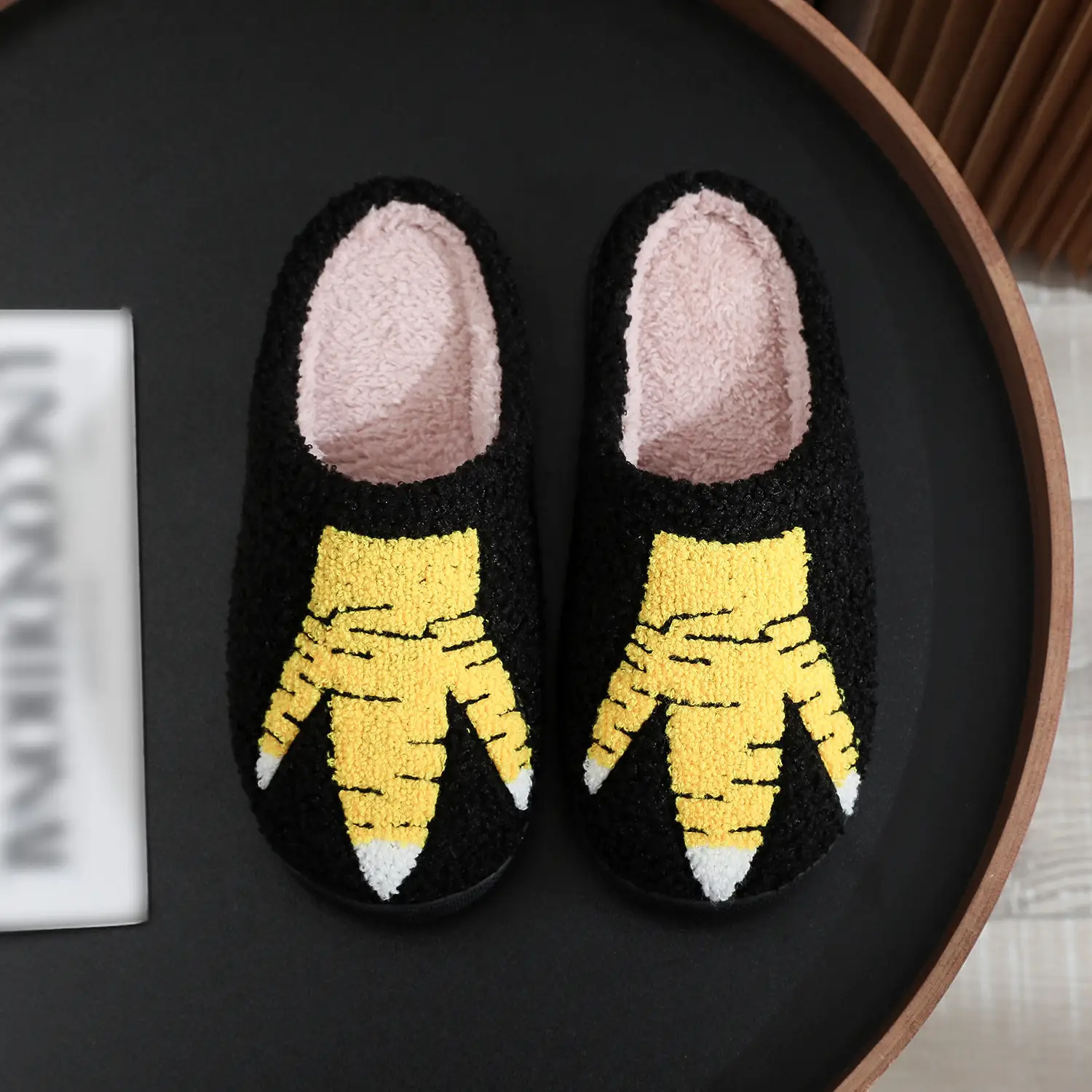 Creative Ostrich Chicken Feet Cotton Slippers Indoor Winter Plush Slippers